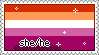 she/he lesbian stamp